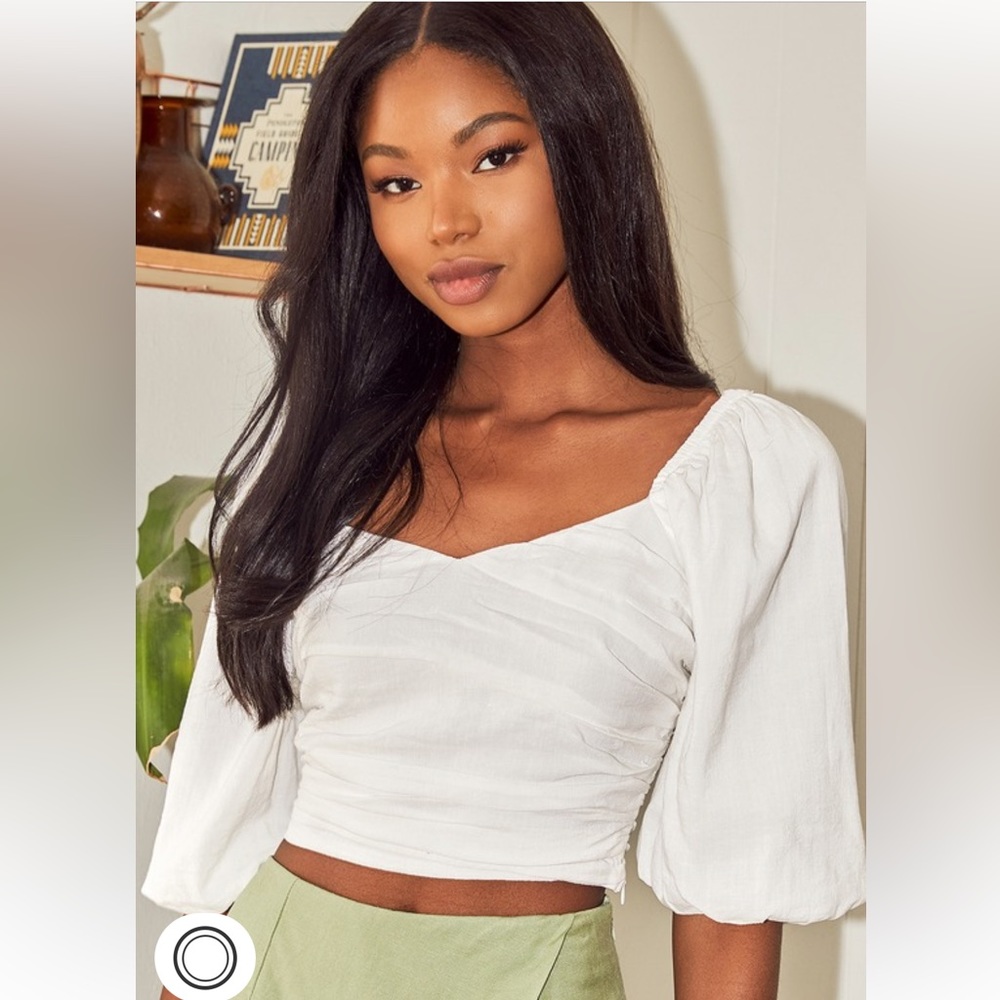 NWOT White Linen Top